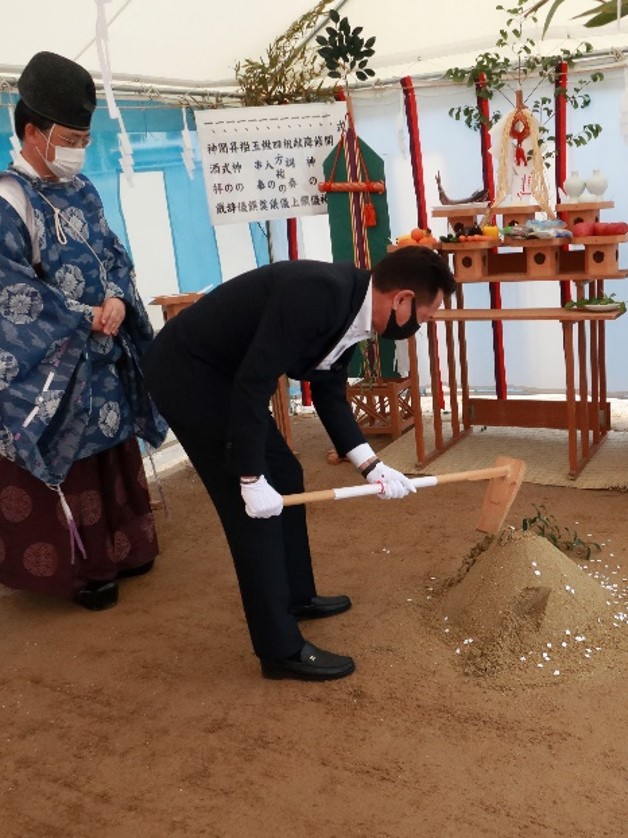 阿賀マリノ倉庫地鎮祭