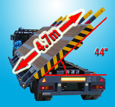 単体物緩和　傾斜角　約44°